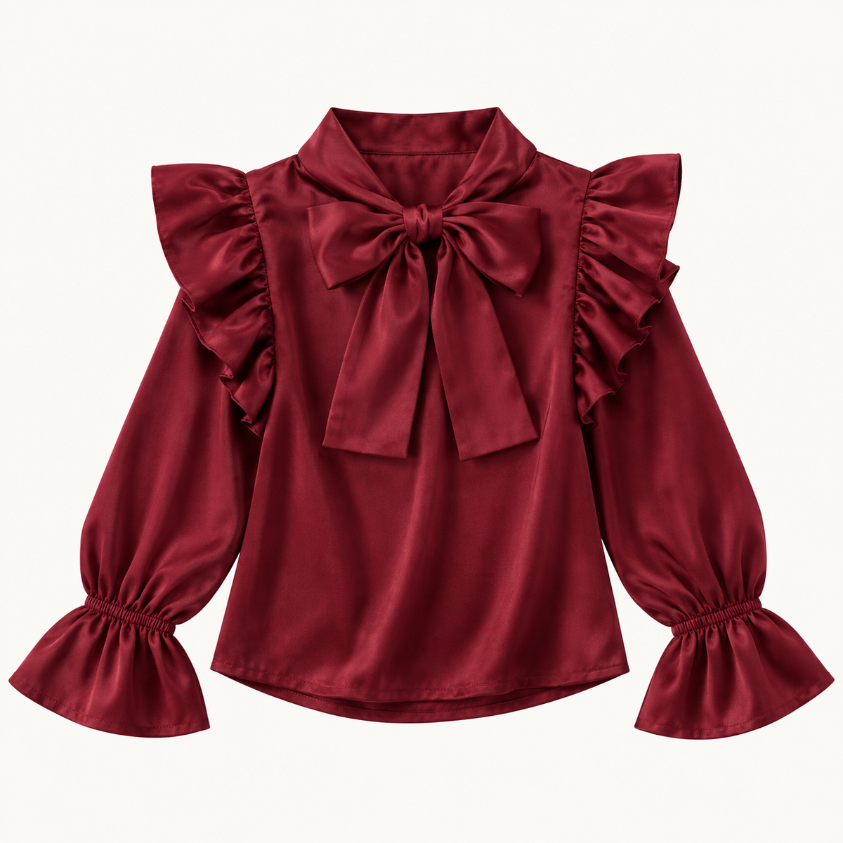 Satijnen blouse bordeaux