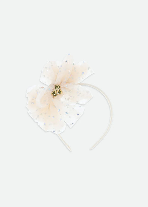 Angels face - Sparkle tulle headband beige
