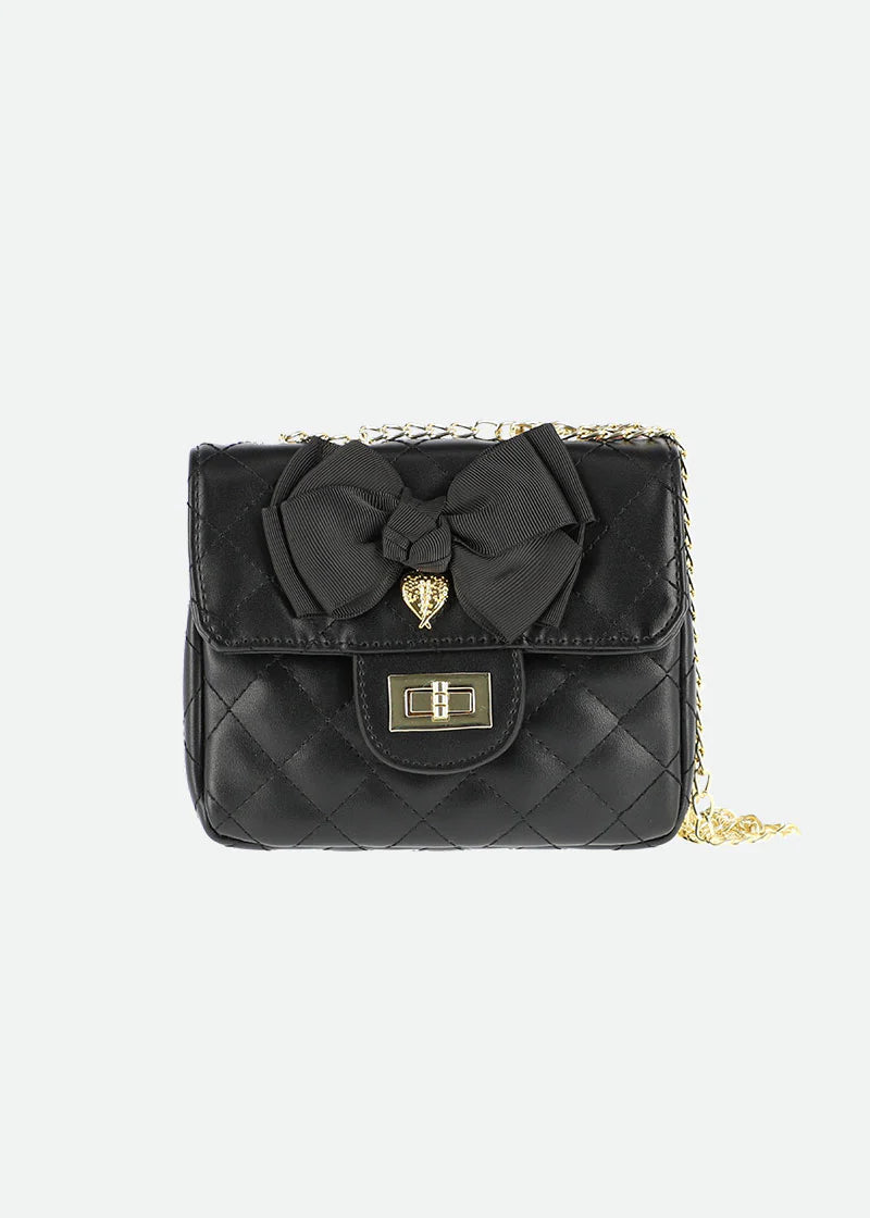 Angel’s face - skyla quilted black bag