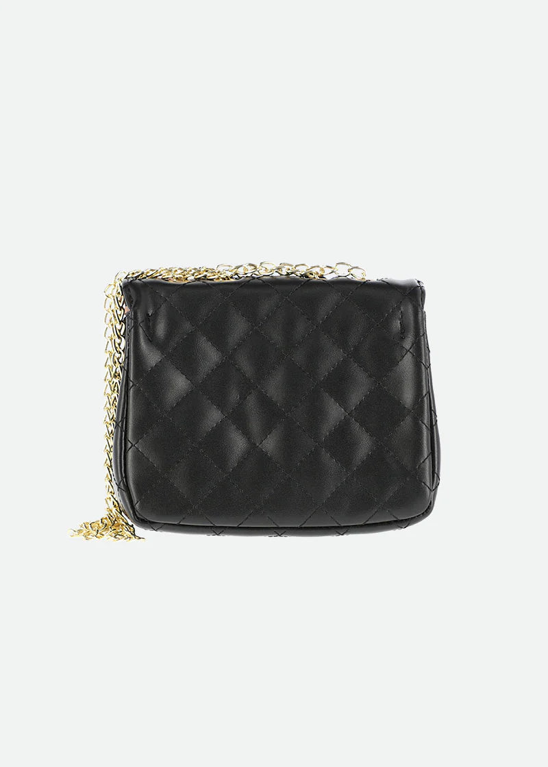 Angel’s face - skyla quilted black bag