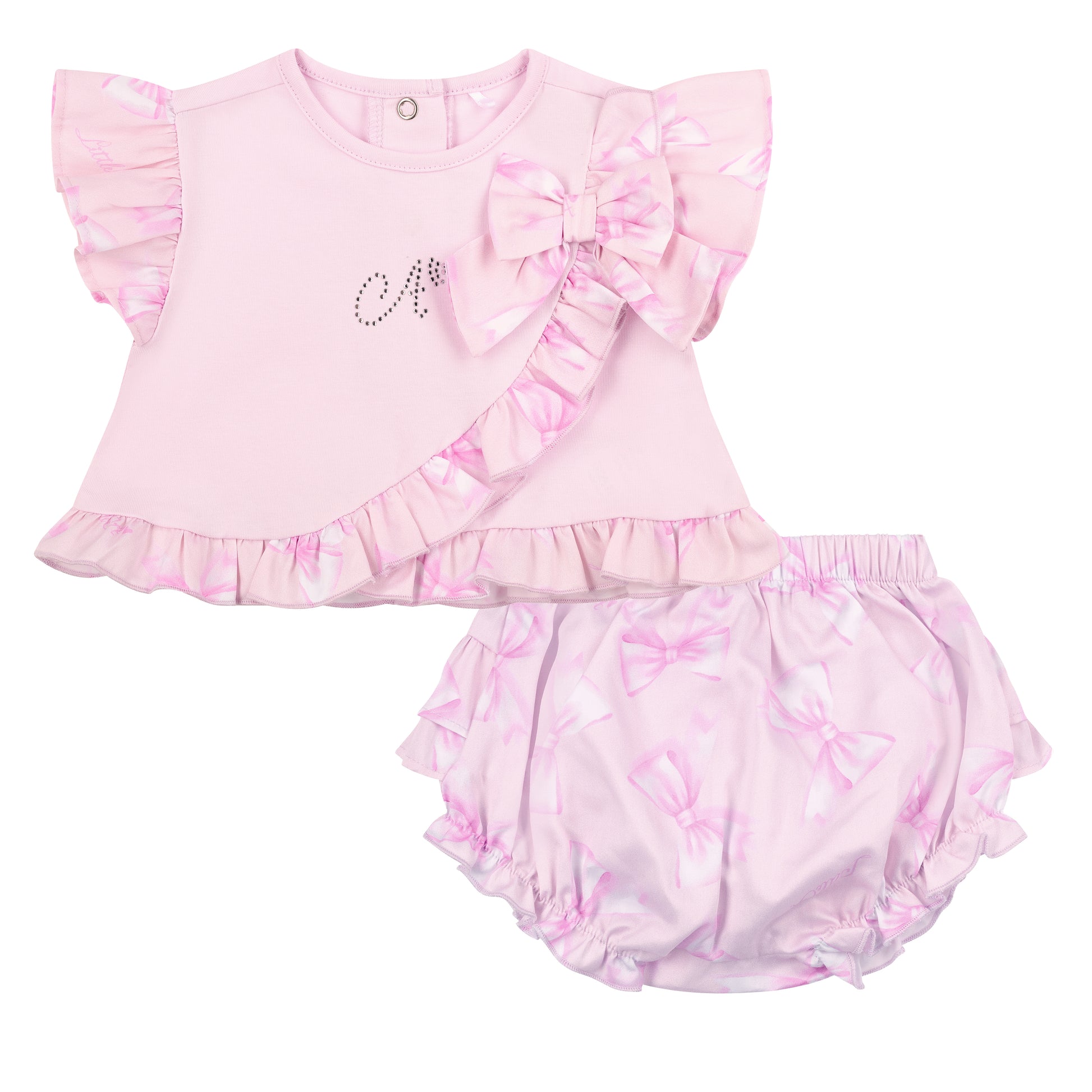 Little a perfectly pink - Ocean pant set