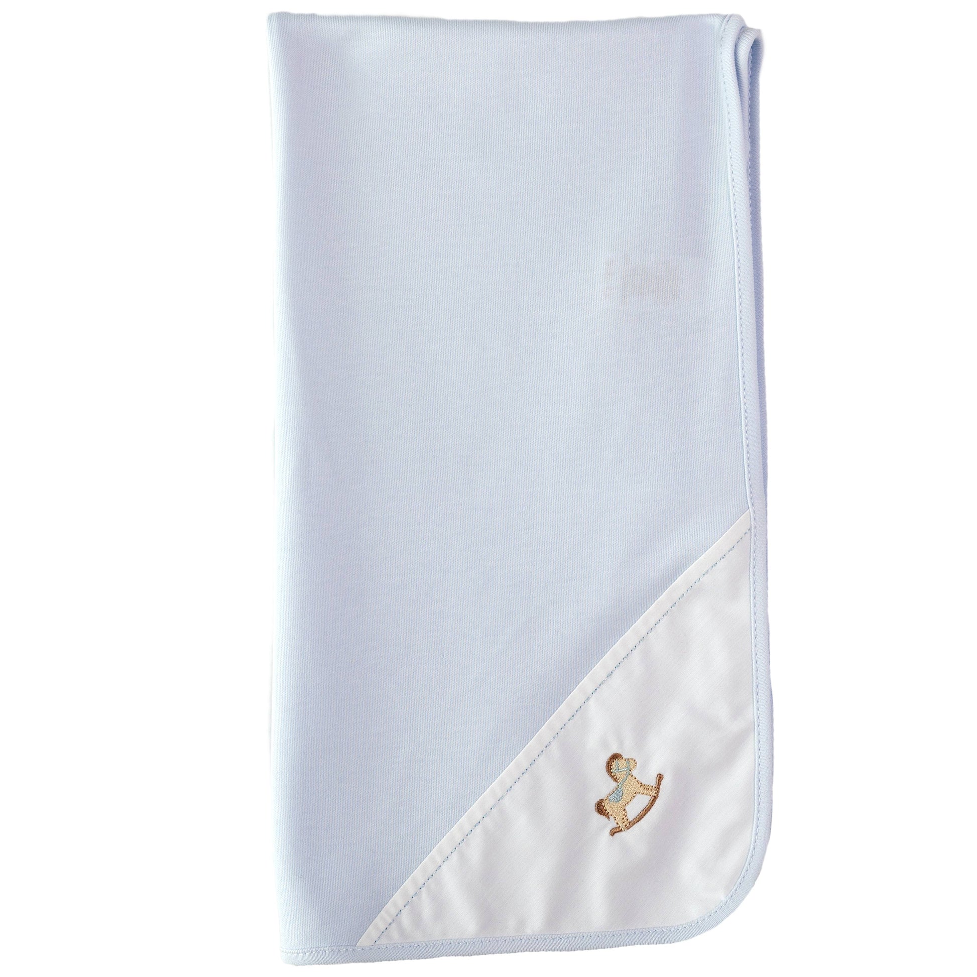 Baby Gi - blanket horses blue